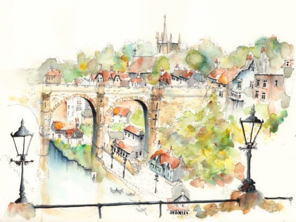 Yorkshire artwork - Knaresborough Giclee Print